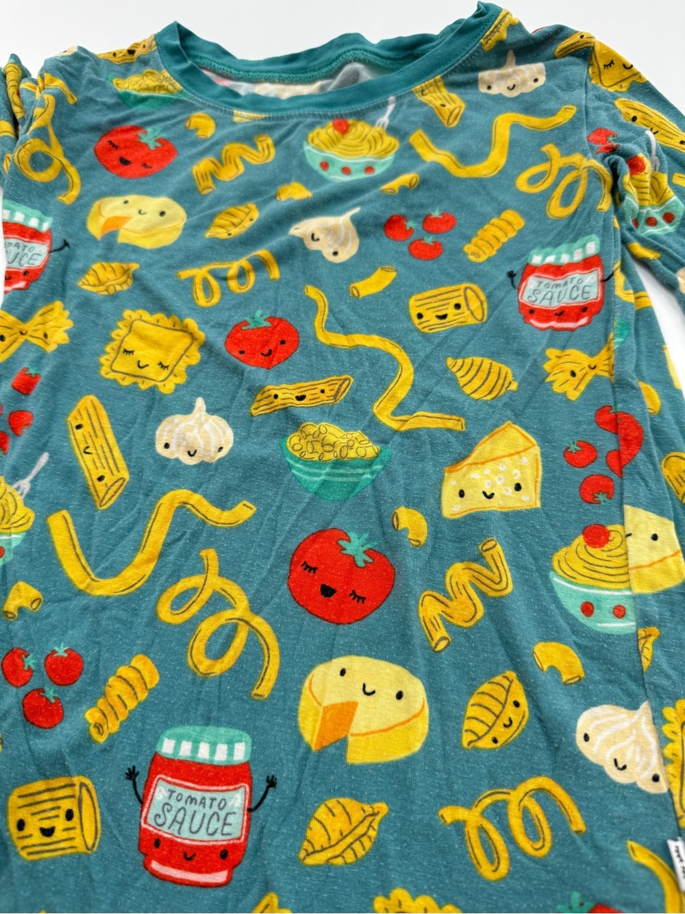 Little Sleepies Pasta Party Bamboo Viscose Pajama Set – Kids Size 5/6 - Picture 3 of 9